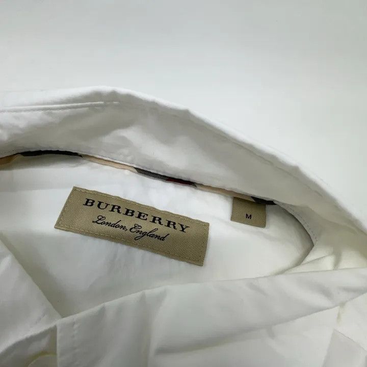 Burberry Burberry White Button-Up Collar Shirt 0079 Size M / US 6-8 / IT 42-44 - 4 Thumbnail