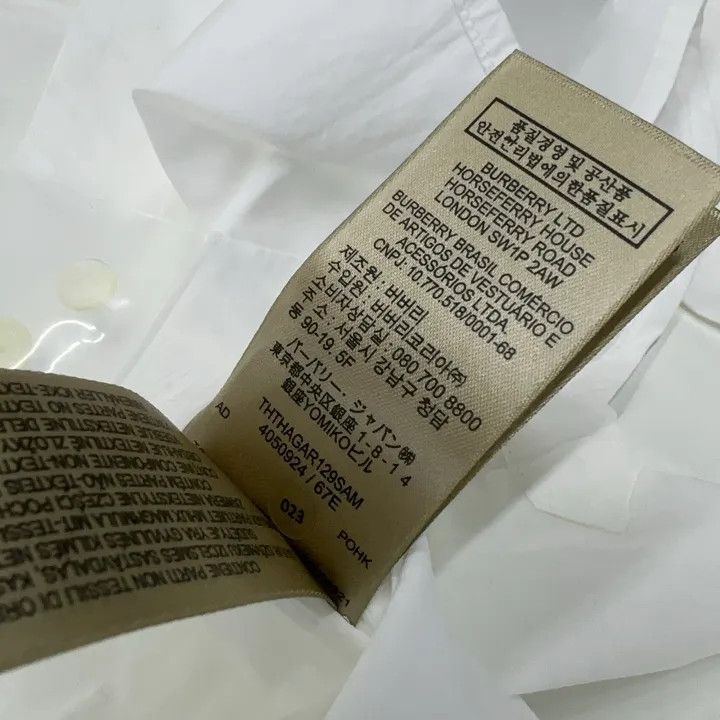 Burberry Burberry White Button-Up Collar Shirt 0079 Size M / US 6-8 / IT 42-44 - 6 Thumbnail