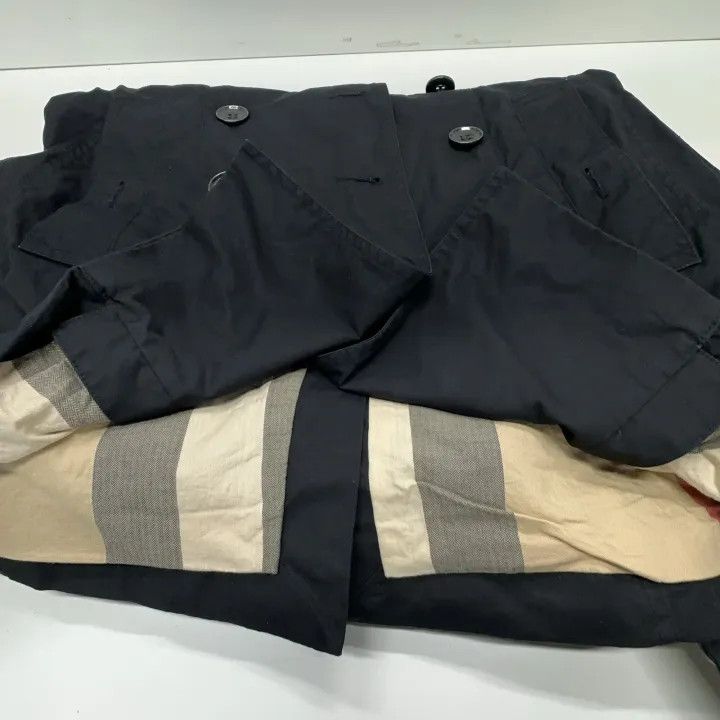 Burberry Burberry Black Double-Breasted Long Sleeve Coat 0079 Size S / US 4 / IT 40 - 10 Thumbnail