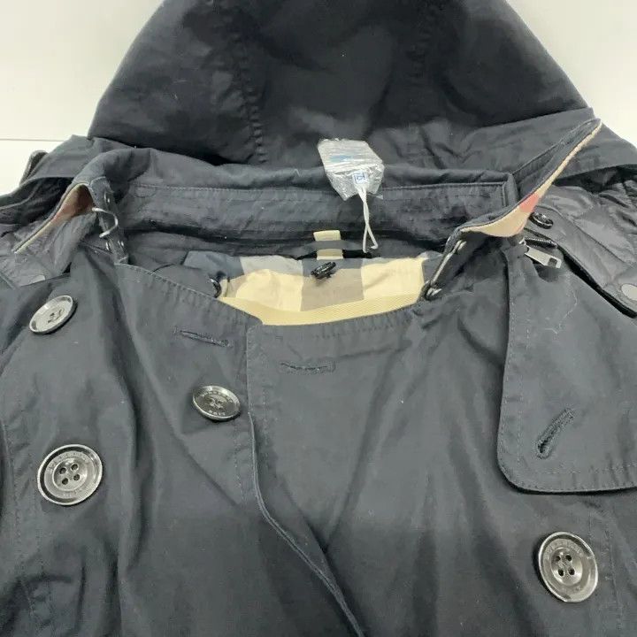 Burberry Burberry Black Double-Breasted Long Sleeve Coat 0079 Size S / US 4 / IT 40 - 12 Thumbnail