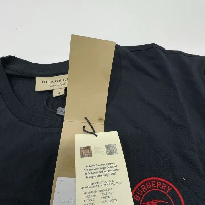 Burberry Burberry Black Knight Logo Short Sleeve T-Shirt 0079 Size M / US 6-8 / IT 42-44 - 4 Thumbnail