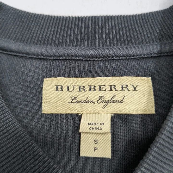 Burberry Burberry Navy Logo Print Casual Sweatshirt 0079 Size S / US 4 / IT 40 - 4 Thumbnail