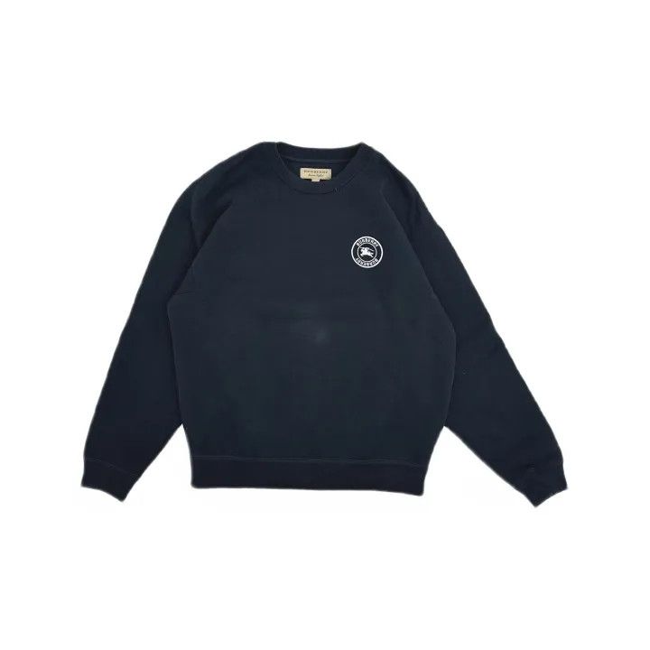 Burberry Burberry Navy Logo Print Casual Sweatshirt 0079 Size S / US 4 / IT 40 - 2 Thumbnail
