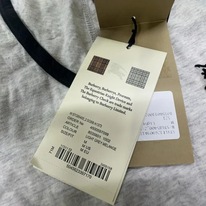 Burberry Burberry Gray Short Sleeve Horse Riding T-Shirt 0079 Size M / US 6-8 / IT 42-44 - 11 Thumbnail