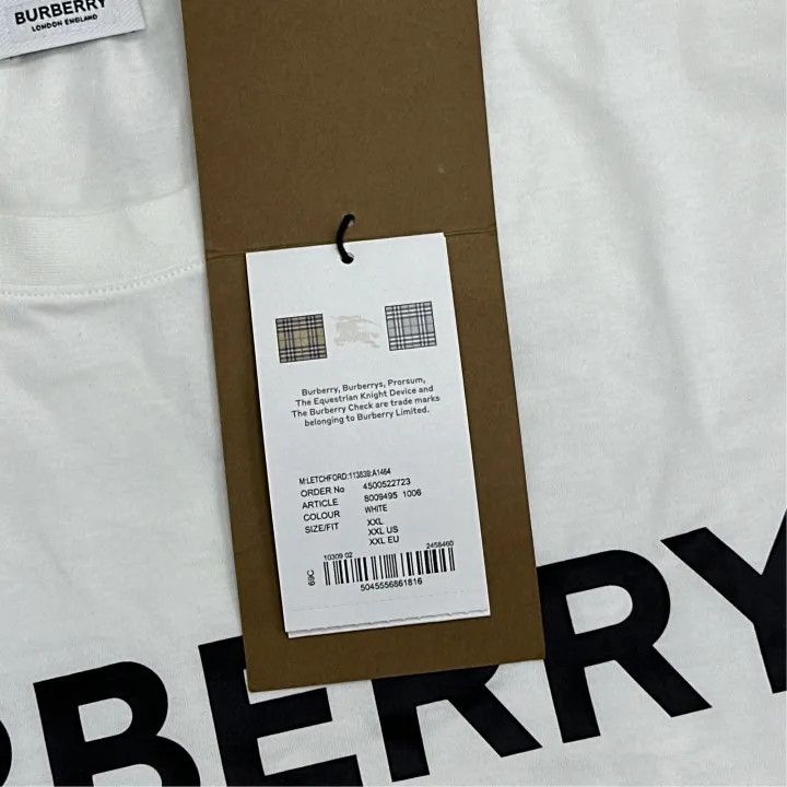 Burberry Burberry Logo Print Cotton T-Shirt For Men 0079 Size XXL / US 16-18 / IT 52-54 - 3 Thumbnail
