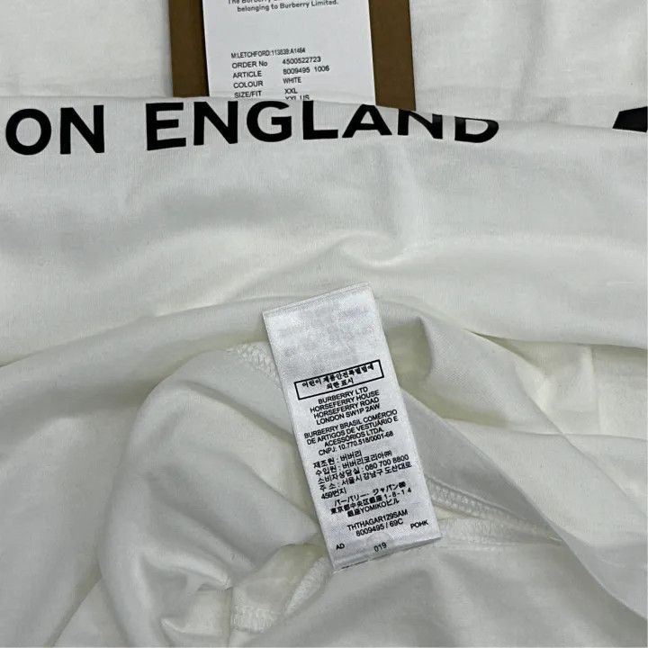 Burberry Burberry Logo Print Cotton T-Shirt For Men 0079 Size XXL / US 16-18 / IT 52-54 - 4 Thumbnail