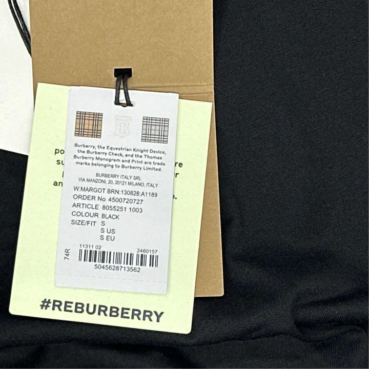 Burberry Burberry Women's Logo Print Short Sleeve T-Shirt 0079 Size S / US 4 / IT 40 - 3 Thumbnail