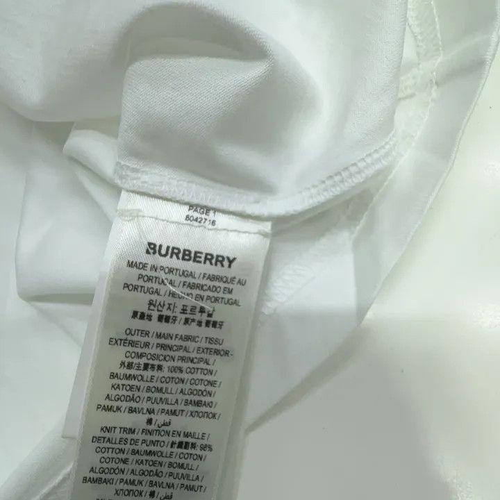 Burberry Burberry SS21 Check Sleeve Loose T-Shirt 0079 Size L / US 10 / IT 46 - 4 Thumbnail