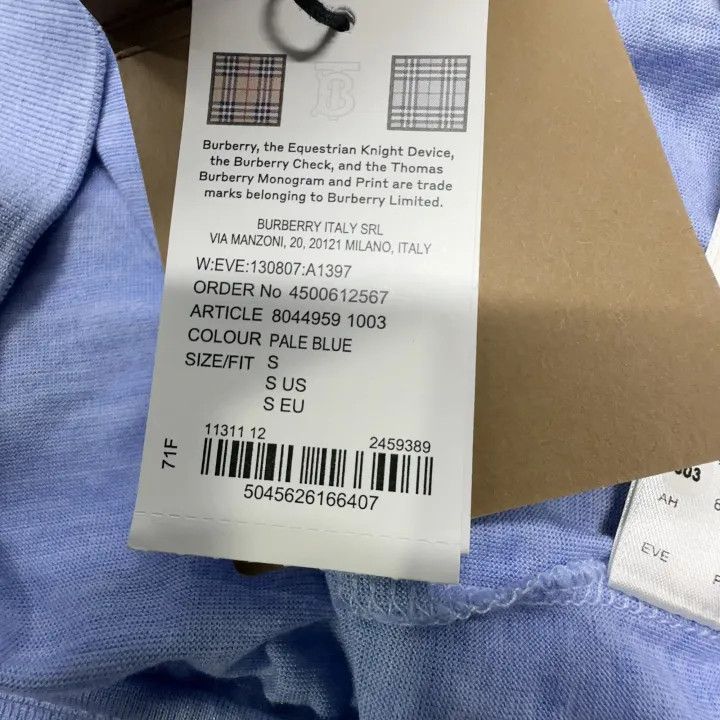 Burberry Burberry Embroidered Logo Long Sleeve Sweater 0079 Size S / US 4 / IT 40 - 12 Thumbnail