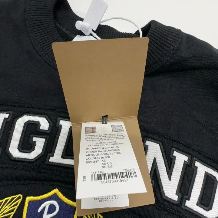 Burberry Burberry Black Logo Print Long Sleeve Sweatshirt 0079 Size XS / US 0-2 / IT 36-38 - 4 Thumbnail
