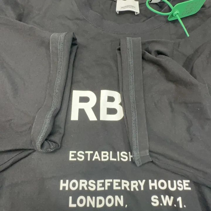 Burberry Burberry Horseferry Graphic Cotton T-Shirt 0079 Size L / US 10 / IT 46 - 5 Thumbnail