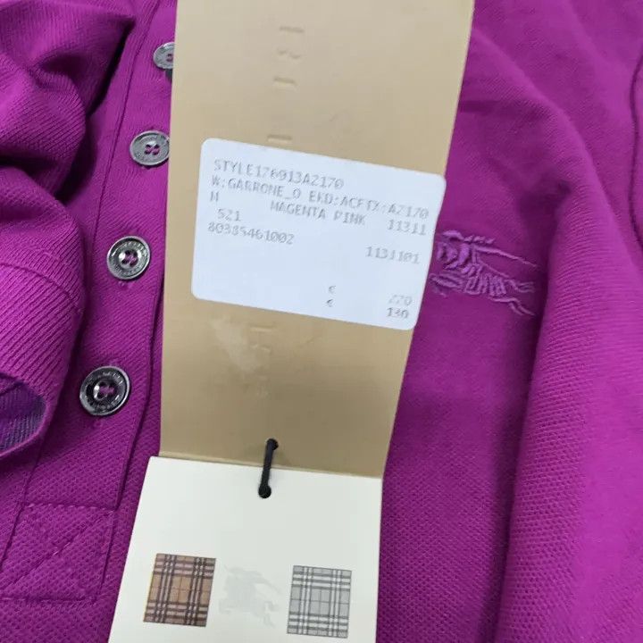 Burberry Burberry Embroidered Logo Cotton Short Sleeve Polo 0079 Size M / US 6-8 / IT 42-44 - 5 Thumbnail