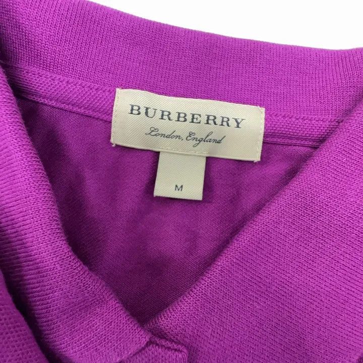 Burberry Burberry Embroidered Logo Cotton Short Sleeve Polo 0079 Size M / US 6-8 / IT 42-44 - 6 Thumbnail