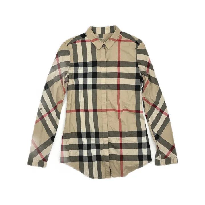 Burberry Burberry Plaid Long Sleeve Shirt for Women 0079 Size XS / US 0-2 / IT 36-38 - 2 Thumbnail