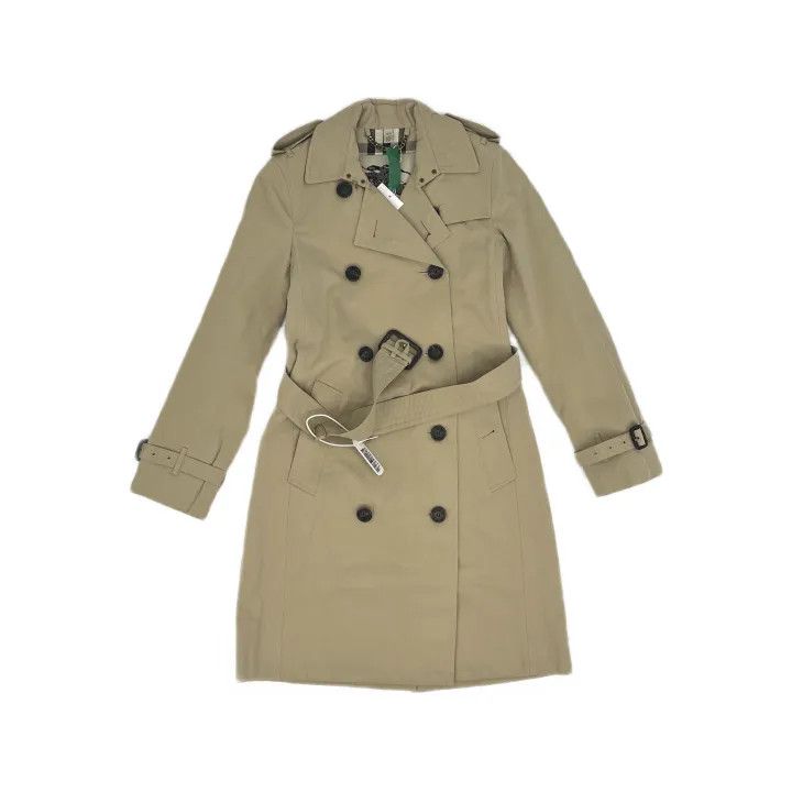 Burberry Burberry Beige Double-Breasted Trench Coat 0079 Size S / US 4 / IT 40 - 2 Thumbnail