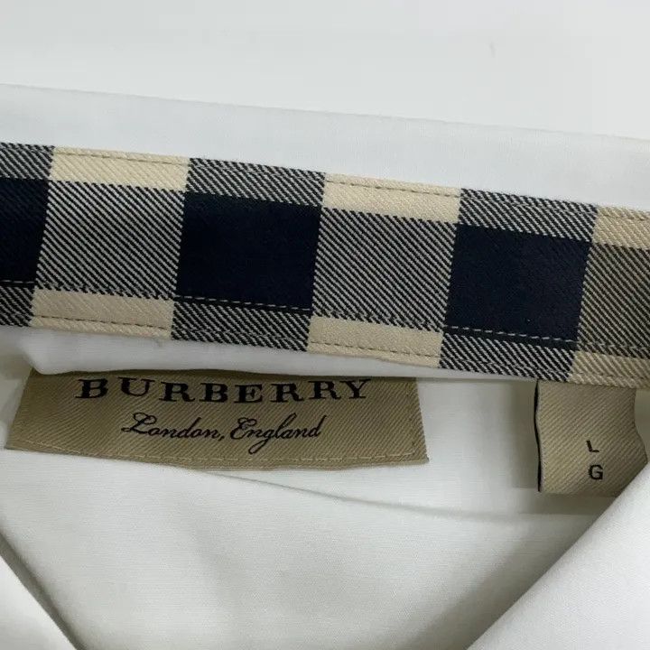 Burberry Burberry White Long Sleeve Shirt 0079 Size L / US 10 / IT 46 - 4 Thumbnail