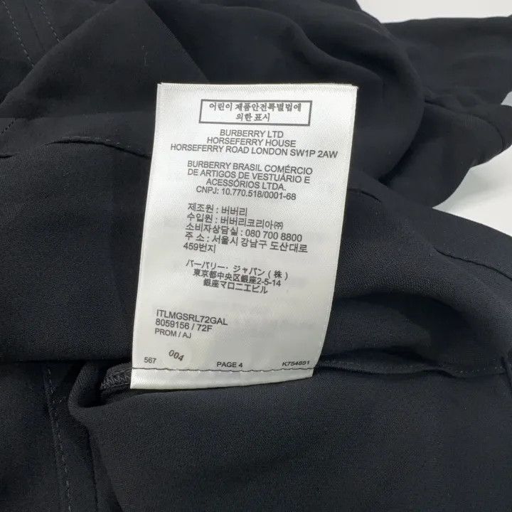 Burberry Burberry Black Long Sleeve Dress for Women 0079 Size S / US 4 / IT 40 - 4 Thumbnail