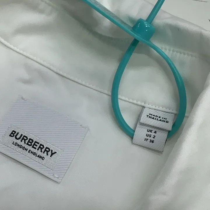 Burberry Burberry White Checkered Long Sleeve Shirt 0079 Size XS / US 0-2 / IT 36-38 - 2 Thumbnail