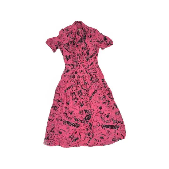 Burberry Burberry Fashion Print Long Dress for Women 0079 Size XS / US 0-2 / IT 36-38 - 2 Thumbnail