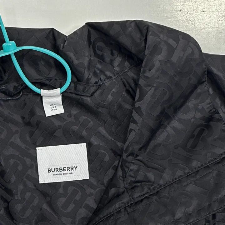 Burberry Burberry Black Casual Stand Collar Jacket 0079 Size S / US 4 / IT 40 - 2 Thumbnail