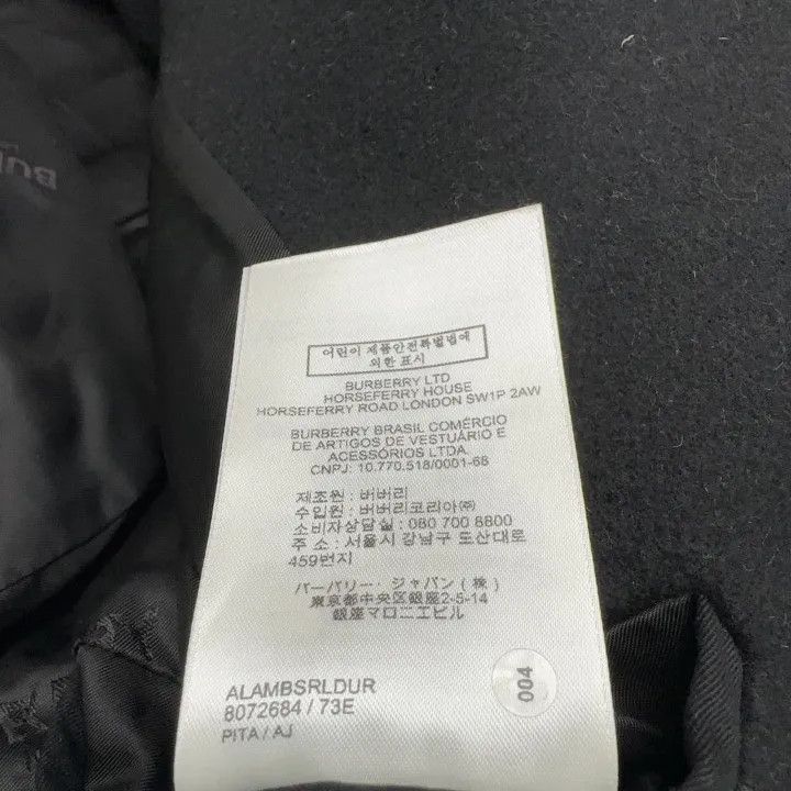Burberry Burberry Black Double-Breasted Long Coat 0079 Size S / US 4 / IT 40 - 4 Thumbnail