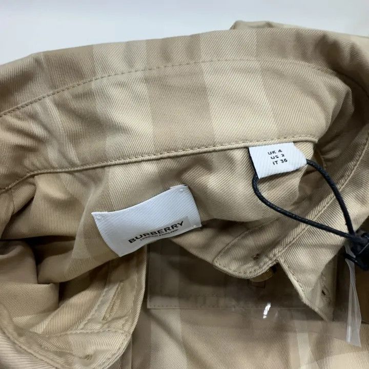 Burberry Burberry Check Shirt Dress in Soft Yellow Brown 0079 Size S / US 4 / IT 40 - 2 Thumbnail