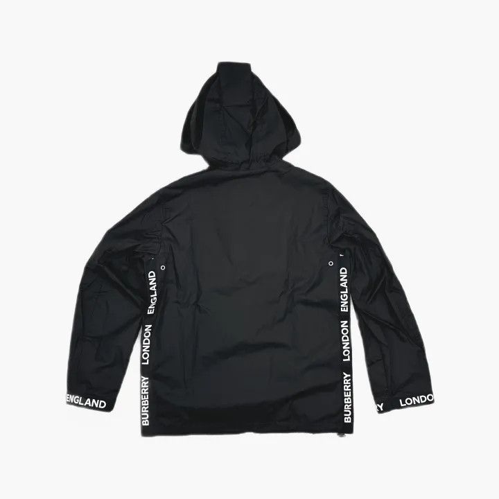 Burberry Burberry Black Logo Drawstring Hooded Jacket 0079 Size S / US 4 / IT 40 - 3 Thumbnail