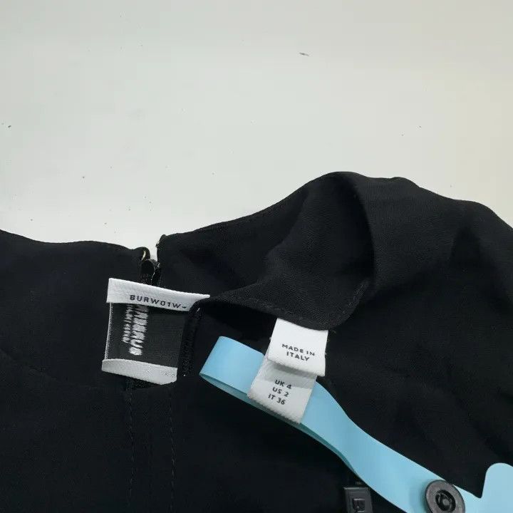 Burberry Burberry Black Long Sleeve Dress with Waist Belt 0079 Size S / US 4 / IT 40 - 4 Thumbnail