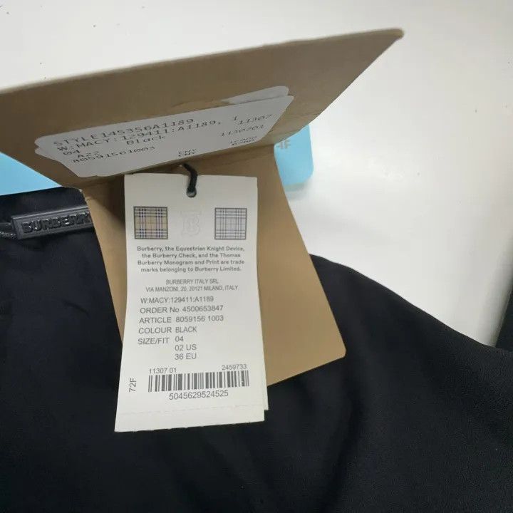 Burberry Burberry Black Long Sleeve Dress with Waist Belt 0079 Size S / US 4 / IT 40 - 6 Thumbnail