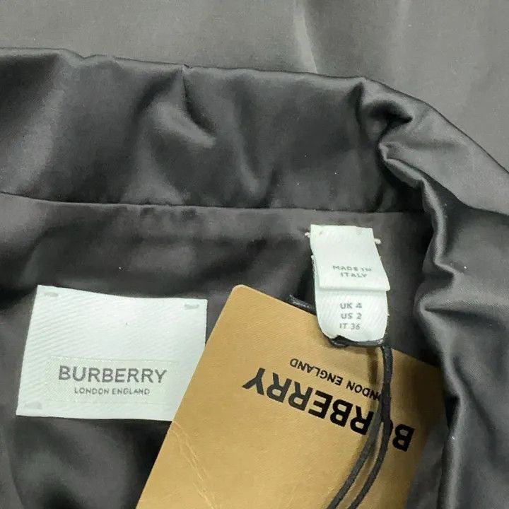 Burberry Burberry Black Embroidered Logo Long Sleeve Dress 0079 Size S / US 4 / IT 40 - 2 Thumbnail