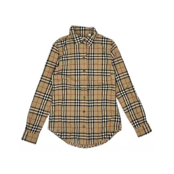 Burberry Burberry Check Long Sleeve Cotton Shirt 0079 Size S / US 4 / IT 40 - 2 Thumbnail