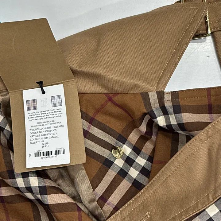 Burberry Burberry FW22 Long Plaid Overcoat for Women 0079 Size S / US 4 / IT 40 - 3 Thumbnail