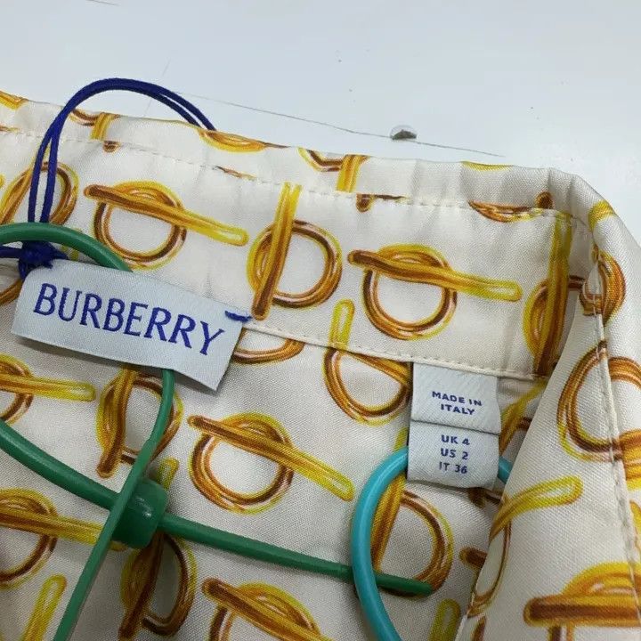 Burberry Burberry Logo Print Long Sleeve Shirt 0079 Size S / US 4 / IT 40 - 2 Thumbnail