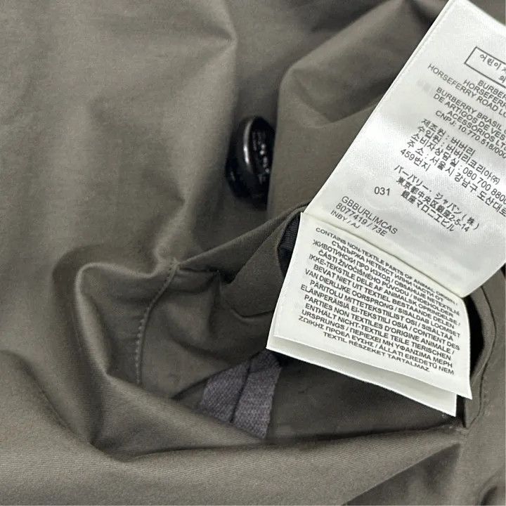 Burberry Burberry Olive Green Double-Breasted Long Coat 0079 Size S / US 4 / IT 40 - 4 Thumbnail