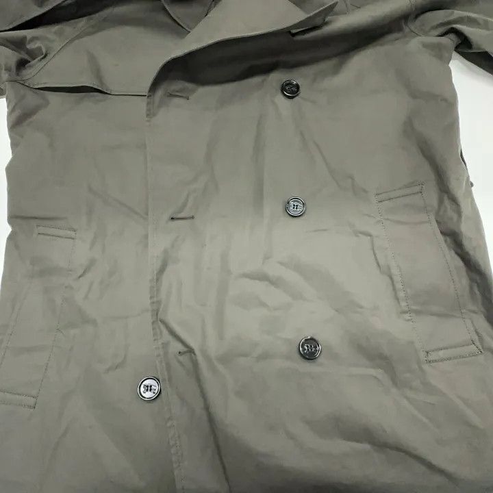 Burberry Burberry Olive Green Double-Breasted Long Coat 0079 Size S / US 4 / IT 40 - 10 Thumbnail