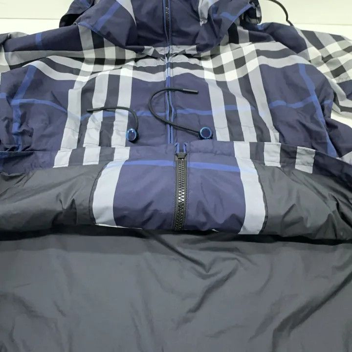Burberry Burberry FW22 Blue Plaid High-Neck Jacket 0079 Size S / US 4 / IT 40 - 8 Thumbnail