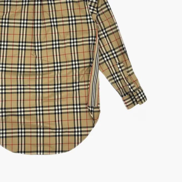 Burberry Burberry Beige Check Long Sleeve Button-Up Shirt 0079 Size S / US 4 / IT 40 - 6 Thumbnail