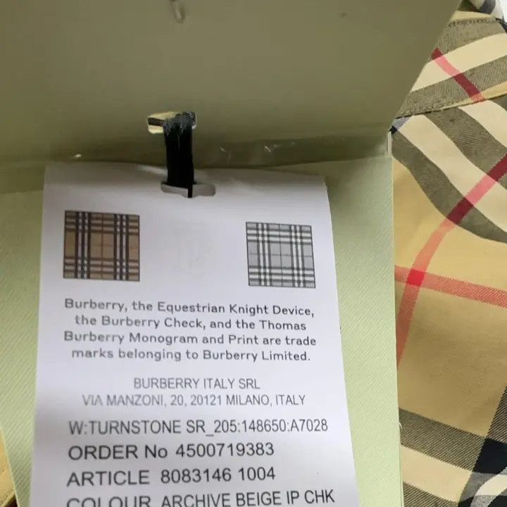 Burberry Burberry Beige Check Long Sleeve Button-Up Shirt 0079 Size S / US 4 / IT 40 - 7 Thumbnail