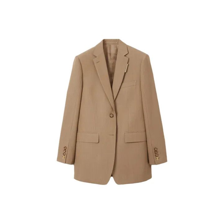 Burberry Burberry SS23 Long Sleeve Blazer in Camel 0079 Size S / US 4 / IT 40 - 2 Thumbnail