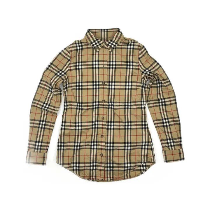 Burberry Burberry Plaid Long Sleeve Cotton Shirt for Women 0079 Size S / US 4 / IT 40 - 2 Thumbnail