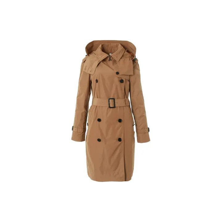 Burberry Burberry Hooded Double Breasted Coat in Camel 0079 Size S / US 4 / IT 40 - 2 Thumbnail