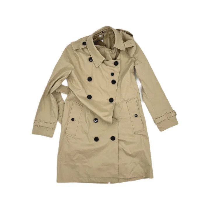 Burberry Burberry Beige Double-Breasted Long Sleeve Coat 0079 Size S / US 4 / IT 40 - 2 Thumbnail