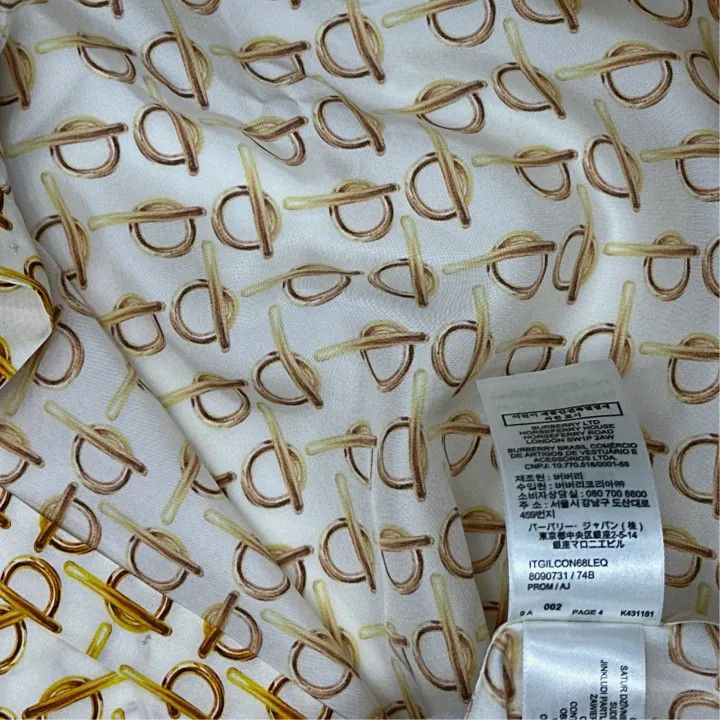 Burberry Burberry Logo Print Long Sleeve Shirt for Women 0079 Size S / US 4 / IT 40 - 3 Thumbnail