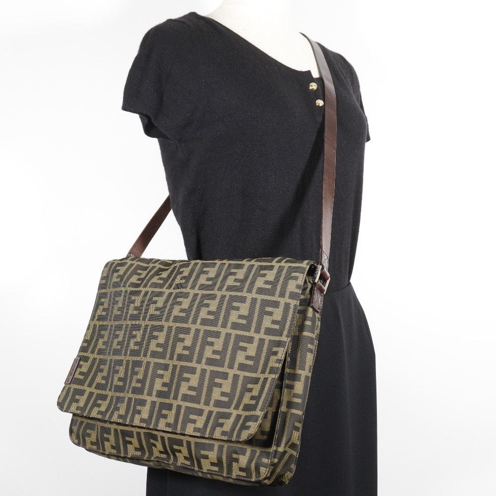 Fendi Fendi Fendi Zucca Nylon Canvas Shoulder Bag Canvas Crossbody Bag Size ONE SIZE - 20 Thumbnail
