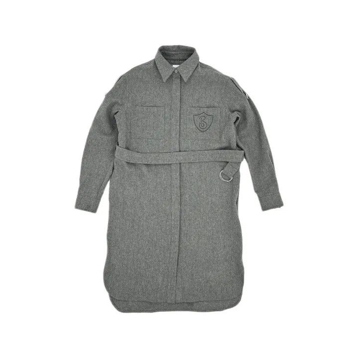 Burberry Burberry Gray Long Sleeve Shirt Dress 0079 Size S / US 4 / IT 40 - 2 Thumbnail
