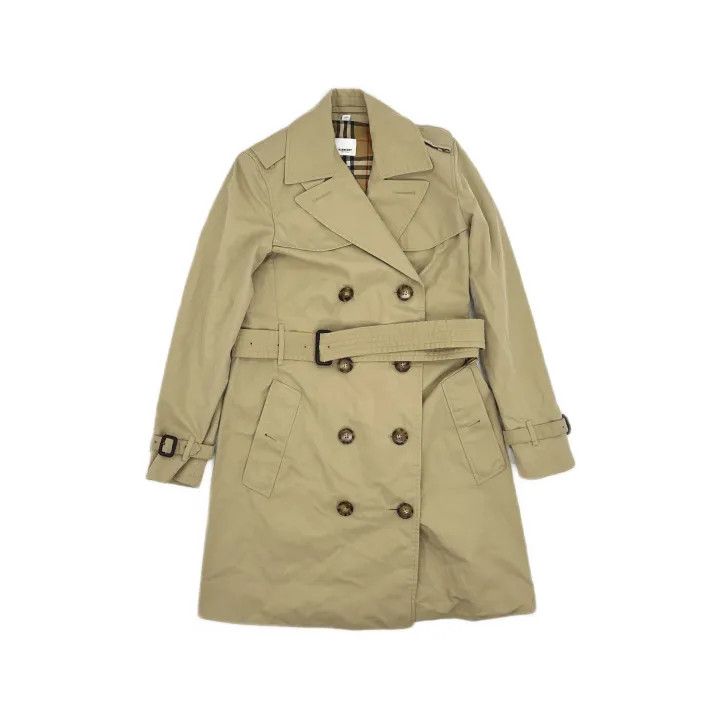 Burberry Burberry Double-Breasted Mid-Length Trench Coat 0079 Size S / US 4 / IT 40 - 2 Thumbnail