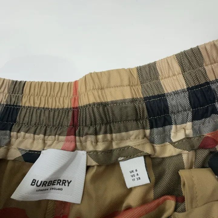 Burberry Burberry Check Pattern High-Waist Casual Trousers 0079 Size 23" - 4 Thumbnail