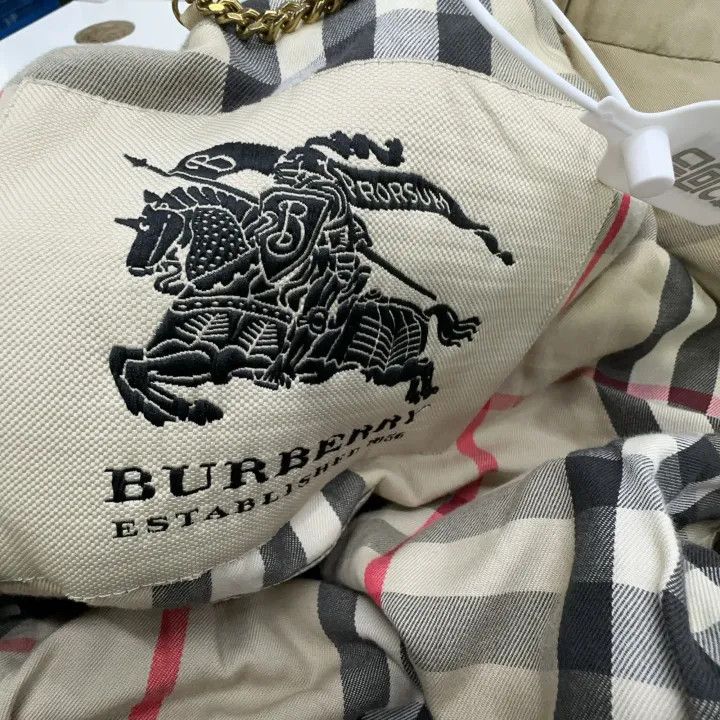 Burberry Burberry Beige Long Sleeve Double-Breasted Coat 0079 Size S / US 4 / IT 40 - 6 Thumbnail