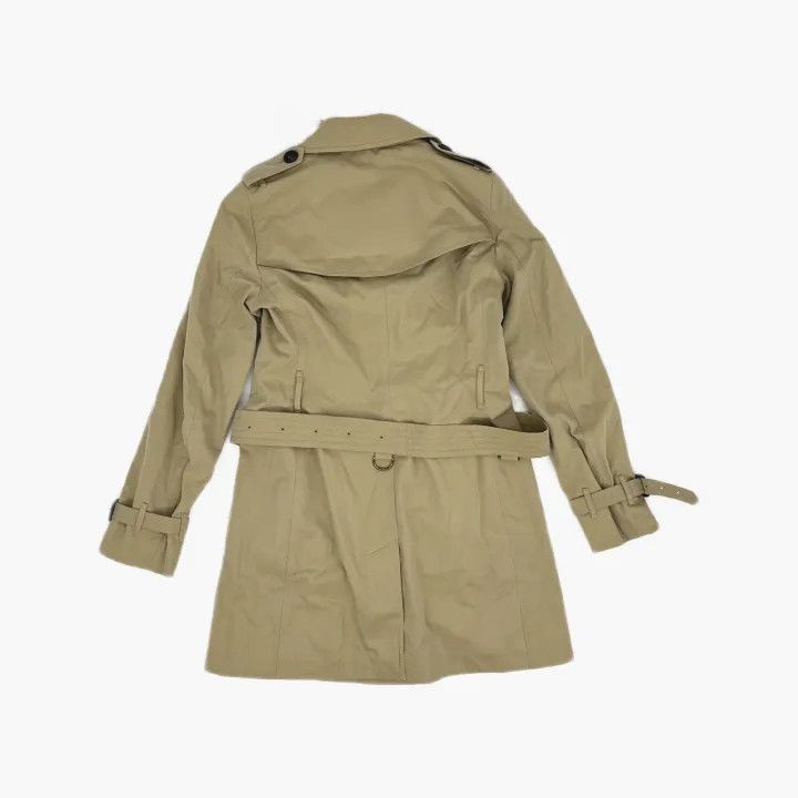 Burberry Burberry Beige Long Sleeve Double-Breasted Coat 0079 Size S / US 4 / IT 40 - 3 Thumbnail