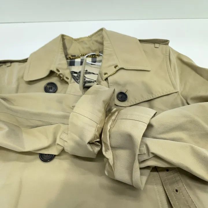 Burberry Burberry Beige Long Sleeve Double-Breasted Coat 0079 Size S / US 4 / IT 40 - 10 Thumbnail
